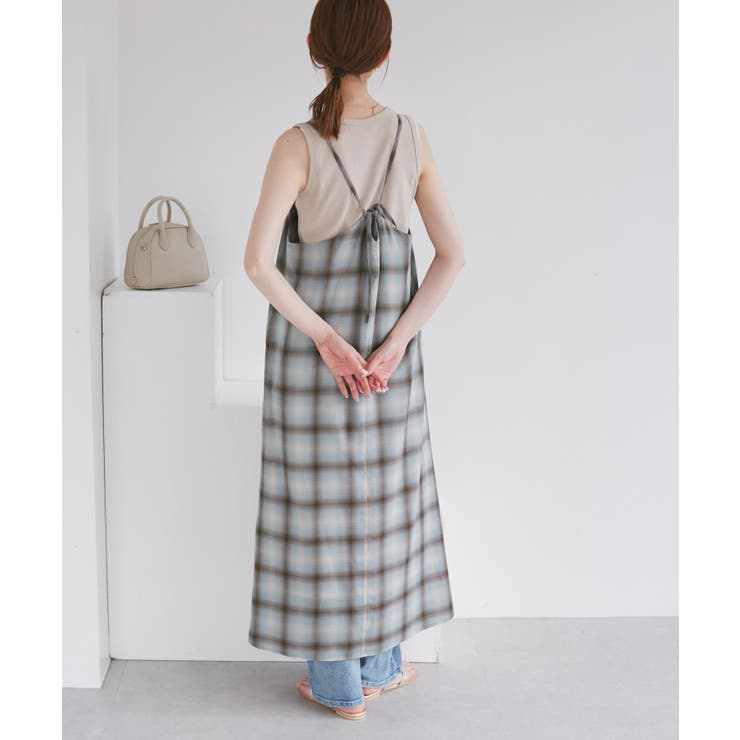 オンブレチェックキャミソールワンピース | ROPE' PICNIC | 詳細画像15 