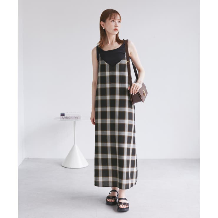 オンブレチェックキャミソールワンピース | ROPE' PICNIC | 詳細画像2 