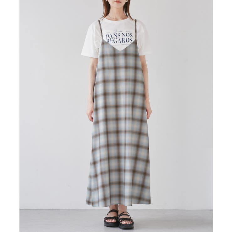 オンブレチェックキャミソールワンピース | ROPE' PICNIC | 詳細画像22 