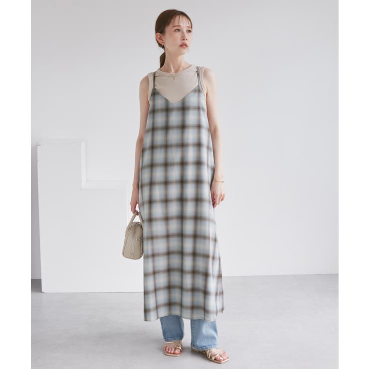 オンブレチェックキャミソールワンピース | ROPE' PICNIC | 詳細画像9 