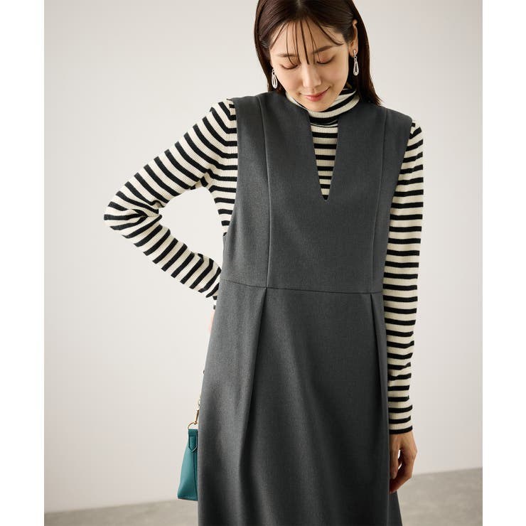 チャコール(06) | キーネックジャンパースカート | ROPE' PICNIC