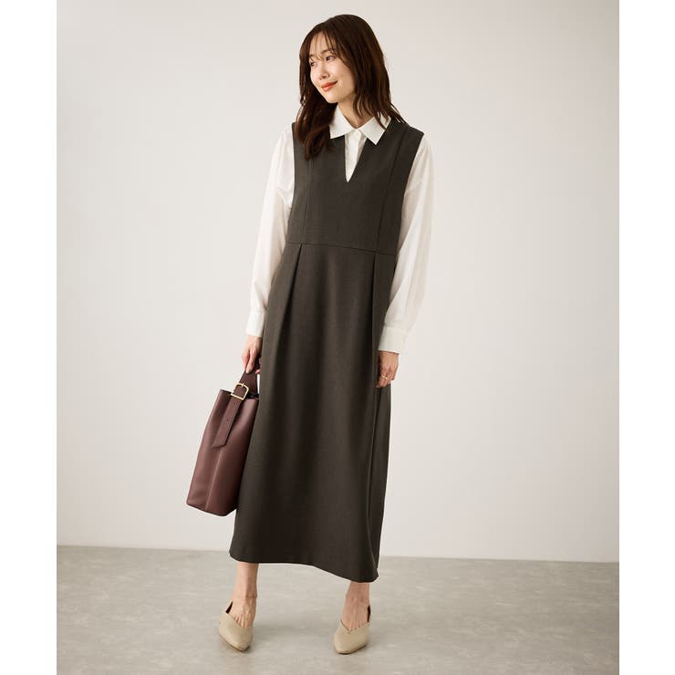 ブラウン(20) | キーネックジャンパースカート | ROPE' PICNIC