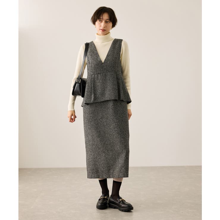 【新色追加】レイヤード風ペプラムジャンパースカート | ROPE' PICNIC | 詳細画像11 