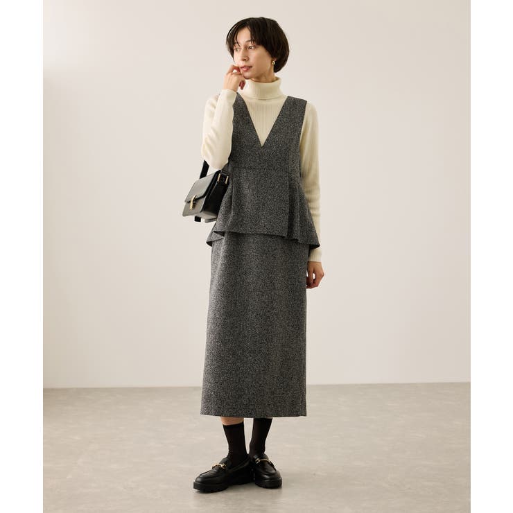 【新色追加】レイヤード風ペプラムジャンパースカート | ROPE' PICNIC | 詳細画像12 