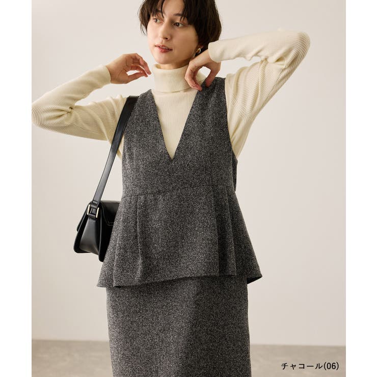 【新色追加】レイヤード風ペプラムジャンパースカート | ROPE' PICNIC | 詳細画像17 