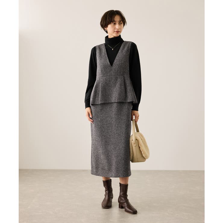 【新色追加】レイヤード風ペプラムジャンパースカート | ROPE' PICNIC | 詳細画像18 