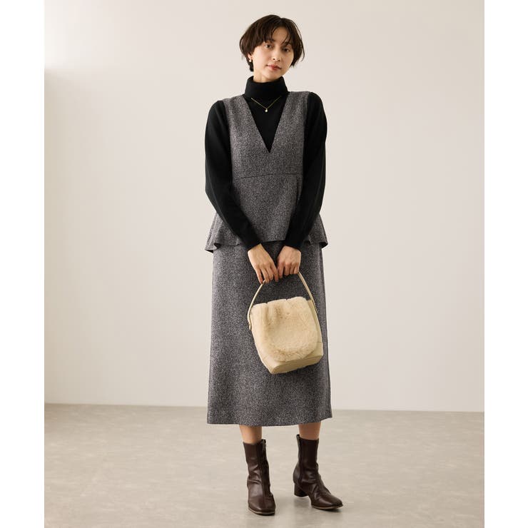 【新色追加】レイヤード風ペプラムジャンパースカート | ROPE' PICNIC | 詳細画像19 