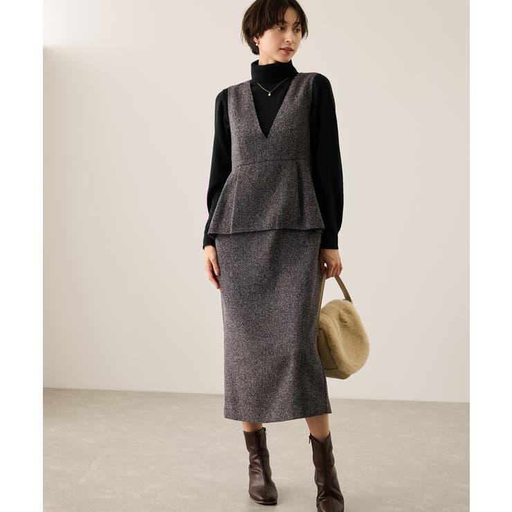 【新色追加】レイヤード風ペプラムジャンパースカート | ROPE' PICNIC | 詳細画像20 