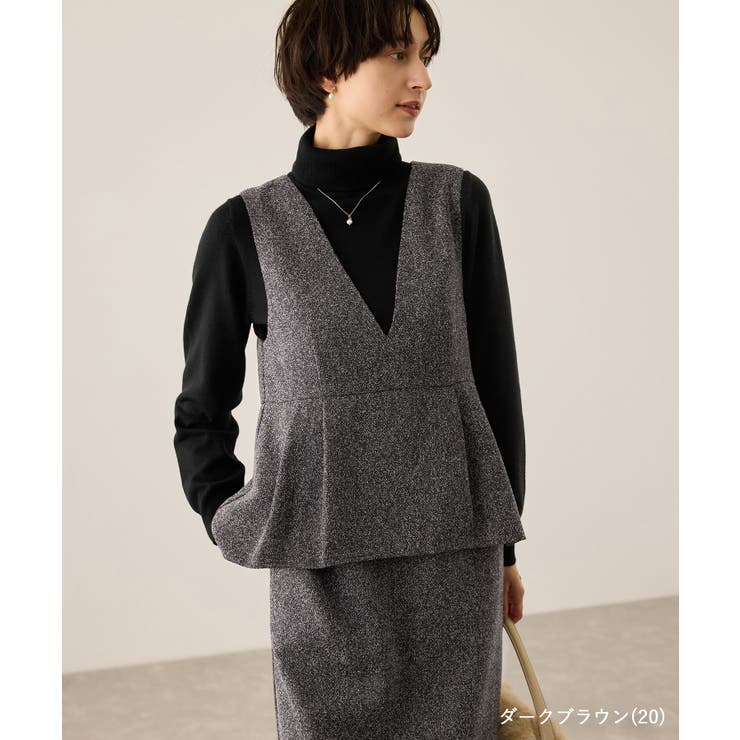 【新色追加】レイヤード風ペプラムジャンパースカート | ROPE' PICNIC | 詳細画像22 