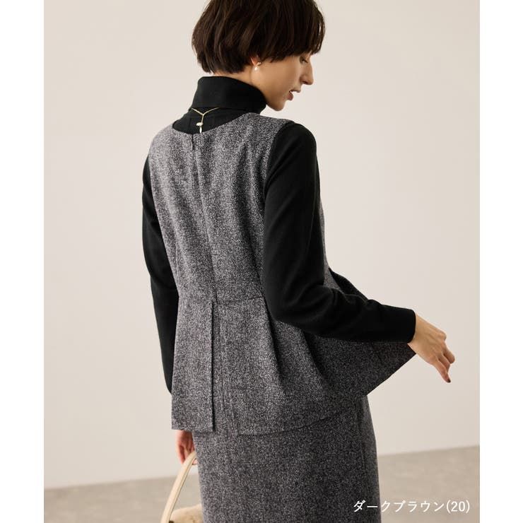 【新色追加】レイヤード風ペプラムジャンパースカート | ROPE' PICNIC | 詳細画像24 