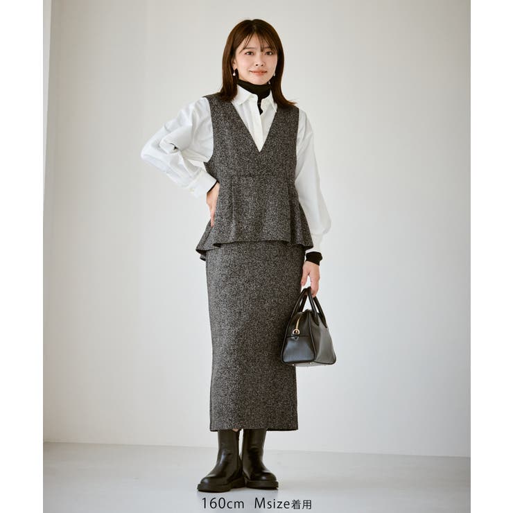 【新色追加】レイヤード風ペプラムジャンパースカート | ROPE' PICNIC | 詳細画像26 