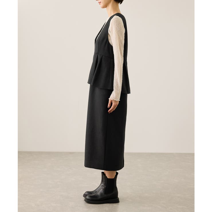 【新色追加】レイヤード風ペプラムジャンパースカート | ROPE' PICNIC | 詳細画像28 