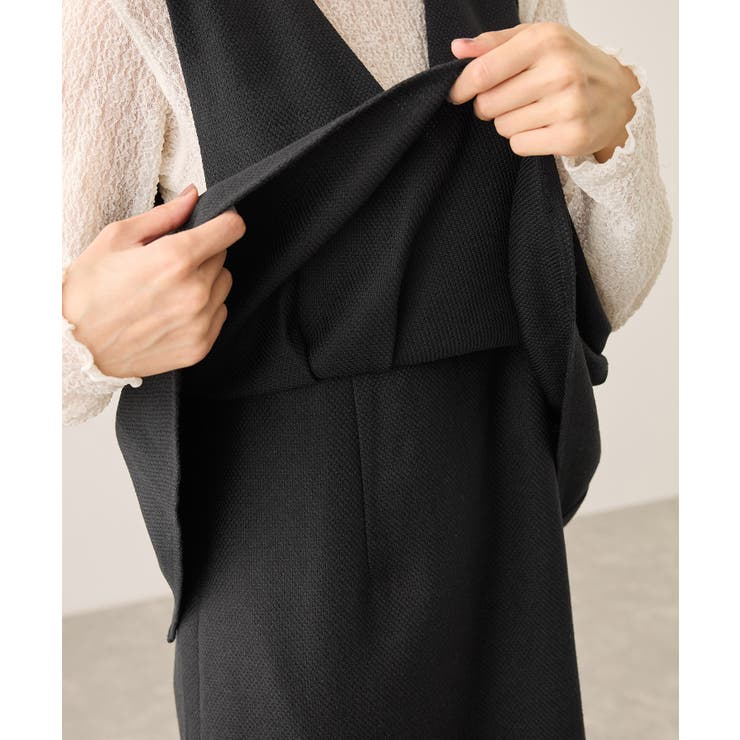 【新色追加】レイヤード風ペプラムジャンパースカート | ROPE' PICNIC | 詳細画像36 