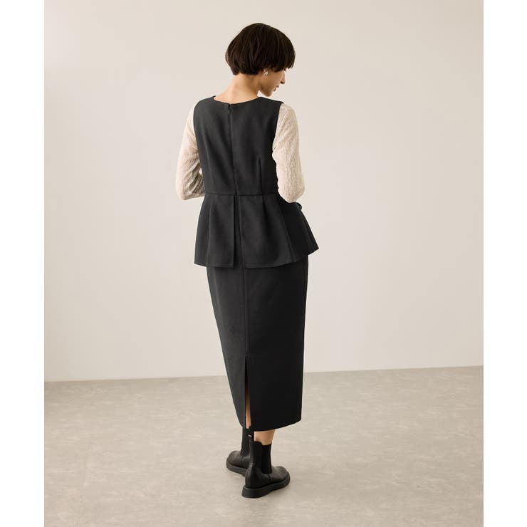 【新色追加】レイヤード風ペプラムジャンパースカート | ROPE' PICNIC | 詳細画像5 