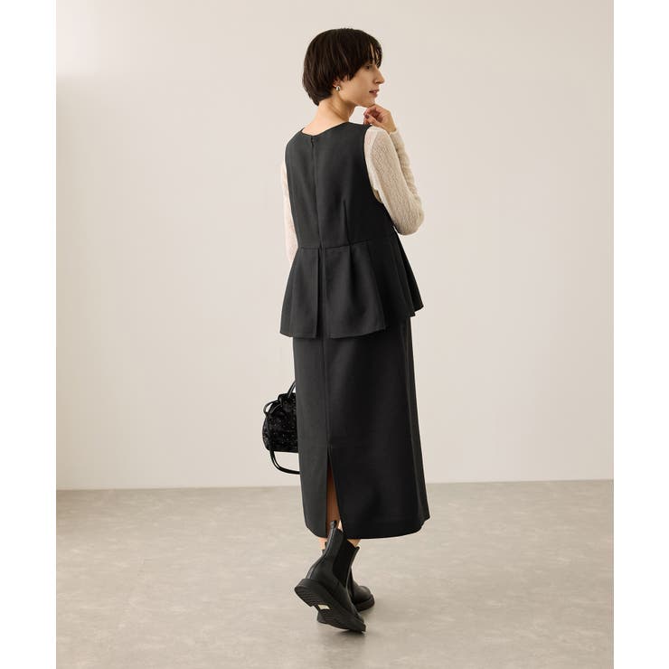 【新色追加】レイヤード風ペプラムジャンパースカート | ROPE' PICNIC | 詳細画像6 