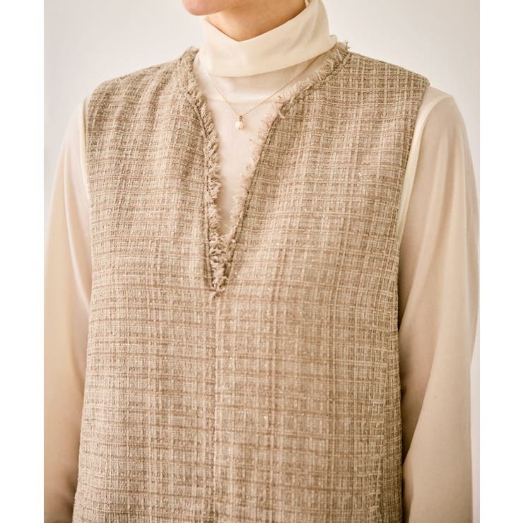 キーネックツイードジャンパースカート ワンピース/着丈が選べる | ROPE' PICNIC | 詳細画像39 