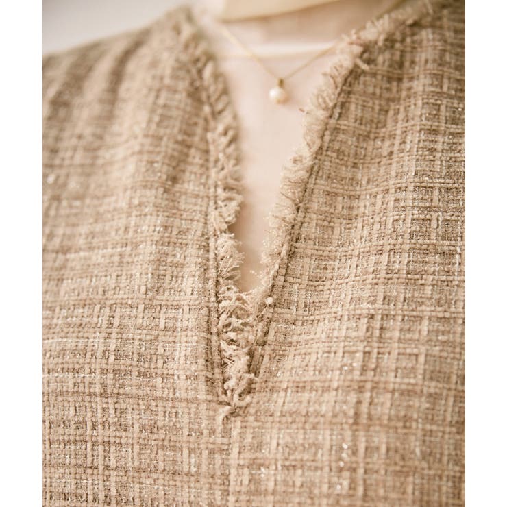 キーネックツイードジャンパースカート ワンピース/着丈が選べる | ROPE' PICNIC | 詳細画像40 