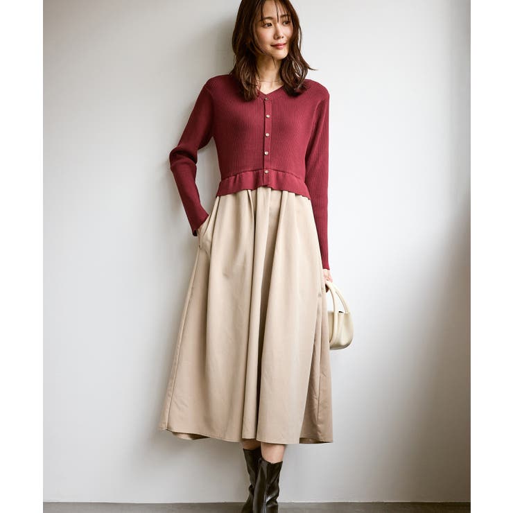 【新色追加】メタル釦ドッキングワンピース | ROPE' PICNIC | 詳細画像2 