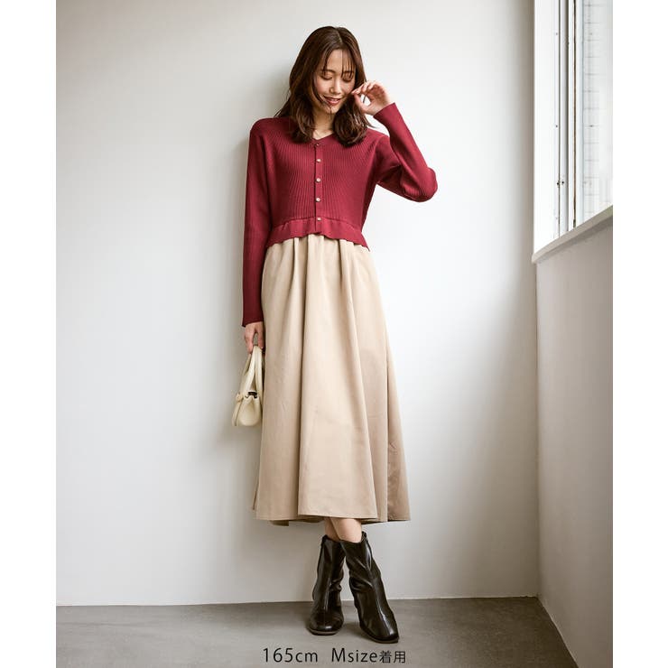 【新色追加】メタル釦ドッキングワンピース | ROPE' PICNIC | 詳細画像3 