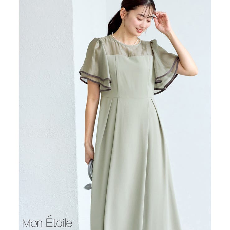 【Mon E’toile/モンエトワール】フレア袖ビスチェデザインワンピース | ROPE' PICNIC | 詳細画像1 
