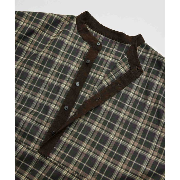 【WEB限定】配色バンドカラーチェックシャツワンピース | ROPE' PICNIC | 詳細画像10 