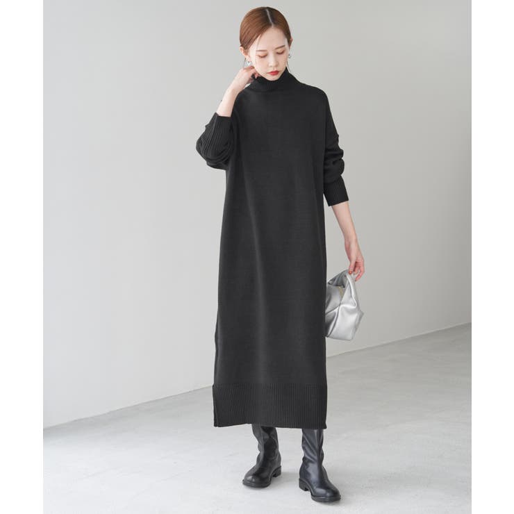 【WEB限定】バックボタンリラックスニットワンピース | ROPE' PICNIC | 詳細画像16 