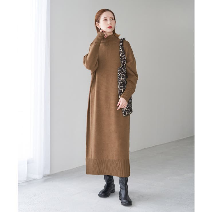 【WEB限定】バックボタンリラックスニットワンピース | ROPE' PICNIC | 詳細画像18 