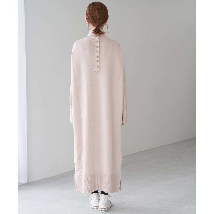 【WEB限定】バックボタンリラックスニットワンピース | ROPE' PICNIC | 詳細画像4 
