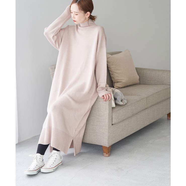 ピンク系(65) | 【WEB限定】バックボタンリラックスニットワンピース | ROPE' PICNIC