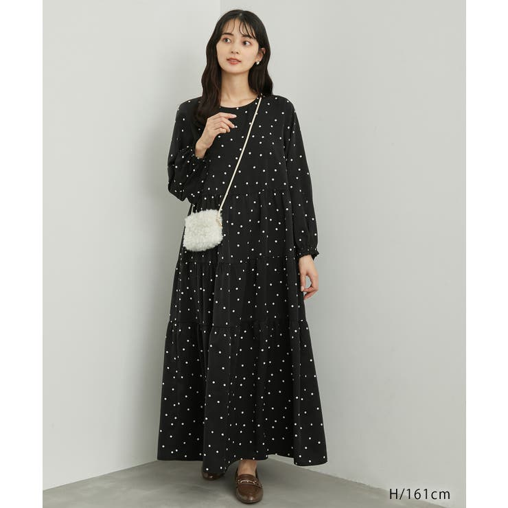 早割 旅行 一部店舗限定】アソート柄ティアードワンピース[品番 服＆ファッション小物