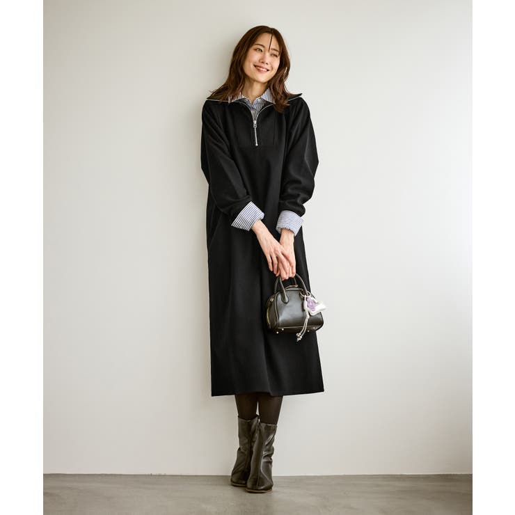 【emur/エミュール】圧縮起毛ステンニットワンピース | ROPE' PICNIC | 詳細画像2 