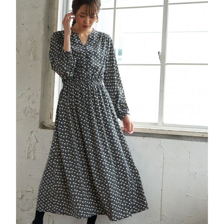 Web限定 中花柄キーネックワンピース 品番 Rpcw Rope Picnic ロペピクニック のレディースファッション通販 Shoplist ショップリスト