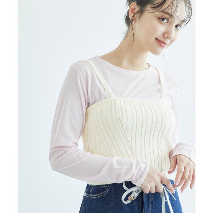 ラメ畔ニットビスチェ | ROPE' PICNIC | 詳細画像1 