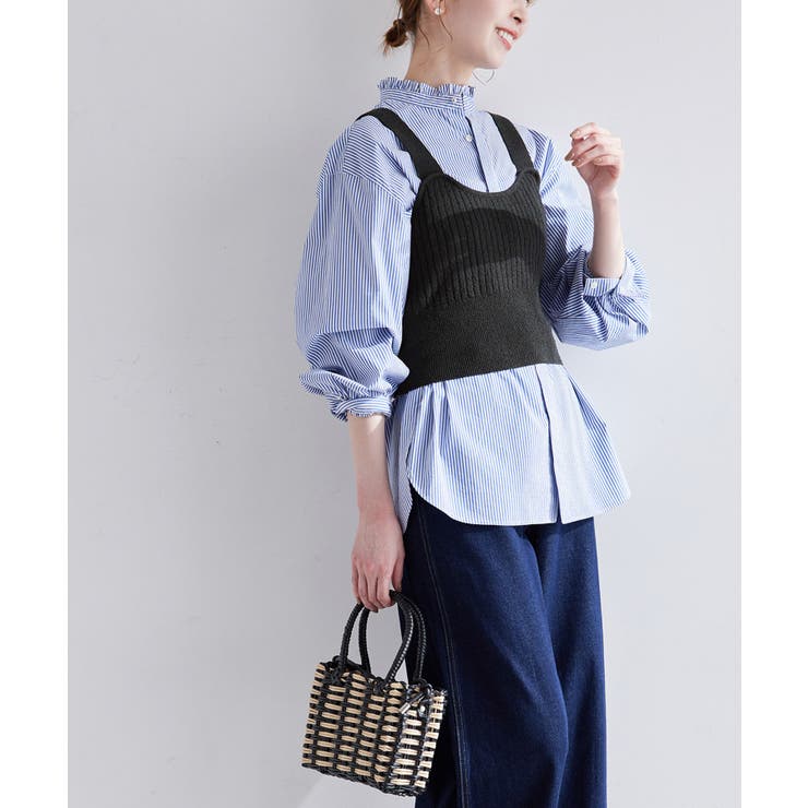 ワイドリブニットビスチェ | ROPE' PICNIC | 詳細画像3 