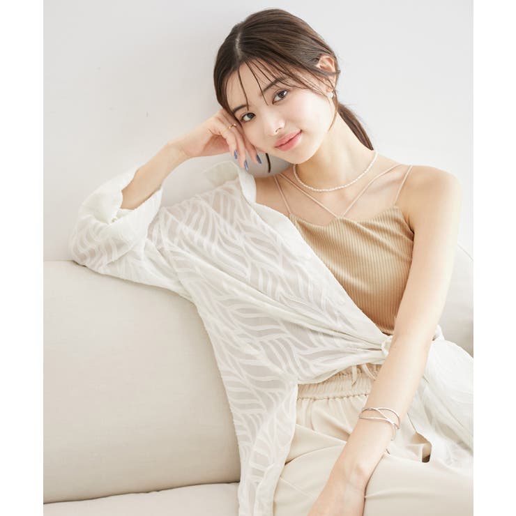 コード使いカップ付きリブキャミインナー | ROPE' PICNIC | 詳細画像16 