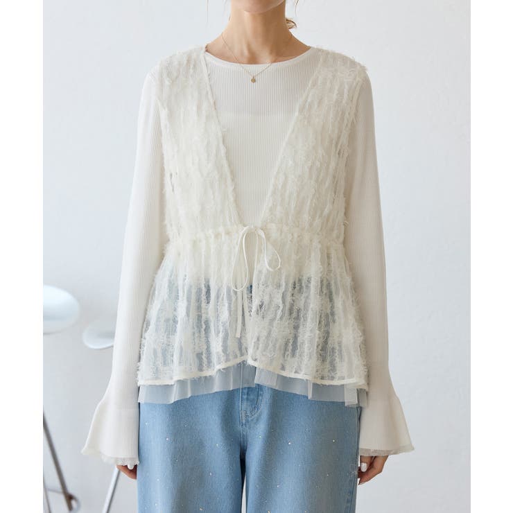 フリンジチュールジレ | ROPE' PICNIC | 詳細画像18 