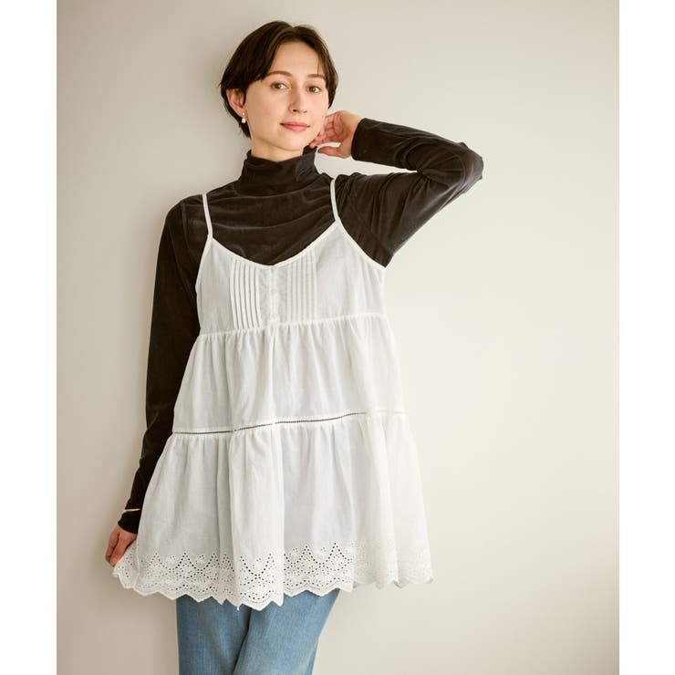 Vネックティアードレースビスチェ | ROPE' PICNIC | 詳細画像4 