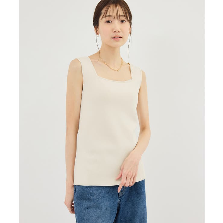 スクエアネックニットタンクトップ | ROPE' PICNIC | 詳細画像14 