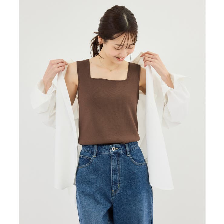 スクエアネックニットタンクトップ | ROPE' PICNIC | 詳細画像21 