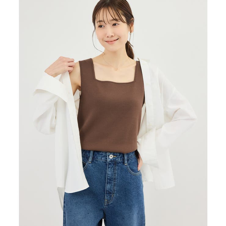 スクエアネックニットタンクトップ | ROPE' PICNIC | 詳細画像22 