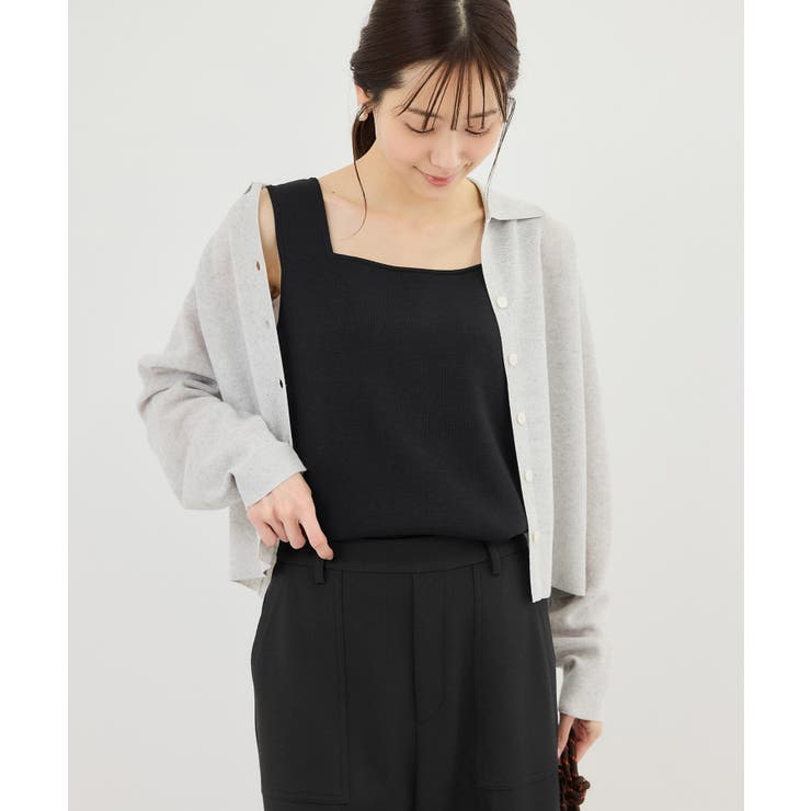 スクエアネックニットタンクトップ | ROPE' PICNIC | 詳細画像4 