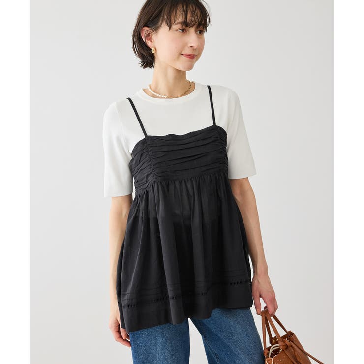 お着軽シャツシリーズ シアーレイヤードキャミソールブラウス/接触冷感・通気性 | ROPE' PICNIC | 詳細画像10 