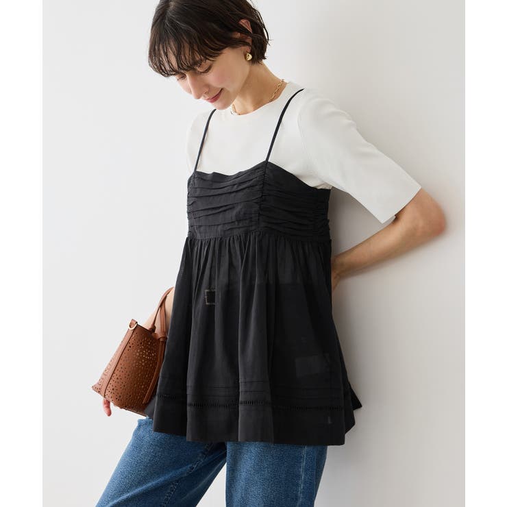 お着軽シャツシリーズ シアーレイヤードキャミソールブラウス/接触冷感・通気性 | ROPE' PICNIC | 詳細画像11 