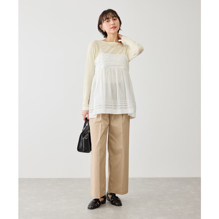 お着軽シャツシリーズ シアーレイヤードキャミソールブラウス/接触冷感・通気性 | ROPE' PICNIC | 詳細画像14 