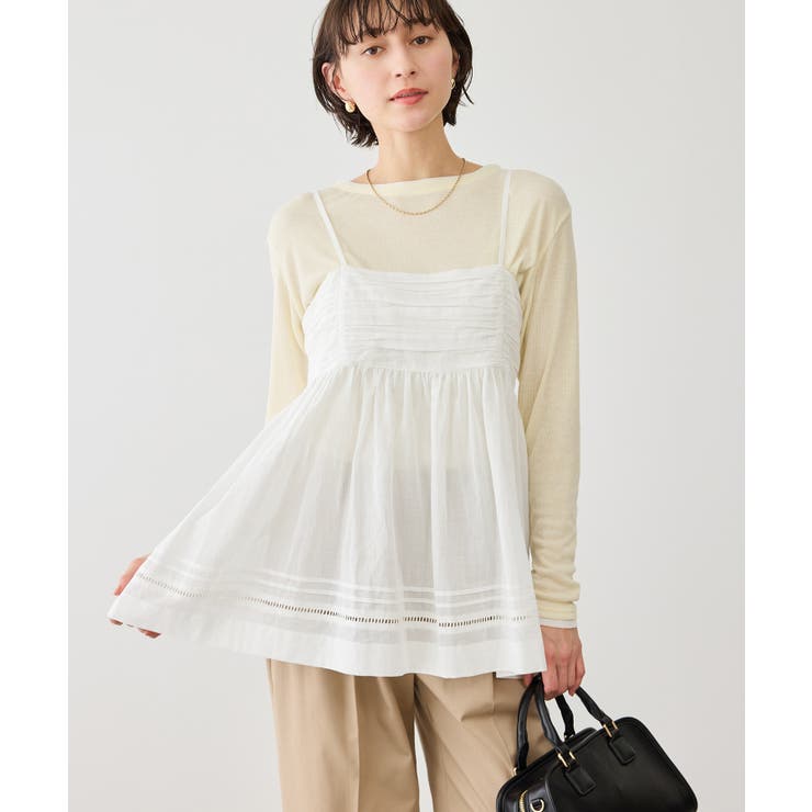 お着軽シャツシリーズ シアーレイヤードキャミソールブラウス/接触冷感・通気性 | ROPE' PICNIC | 詳細画像16 