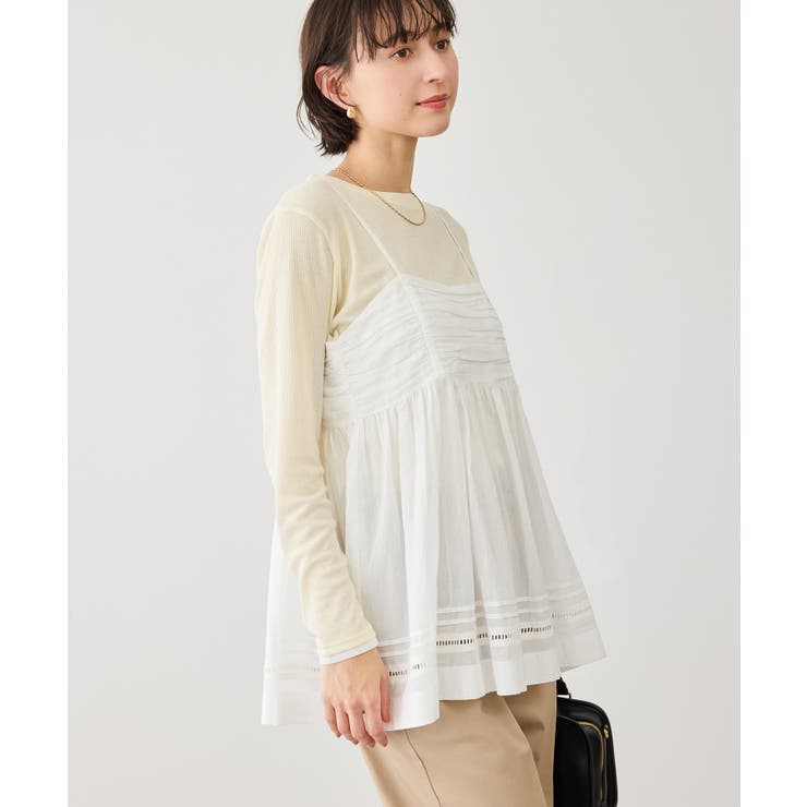 お着軽シャツシリーズ シアーレイヤードキャミソールブラウス/接触冷感・通気性 | ROPE' PICNIC | 詳細画像18 