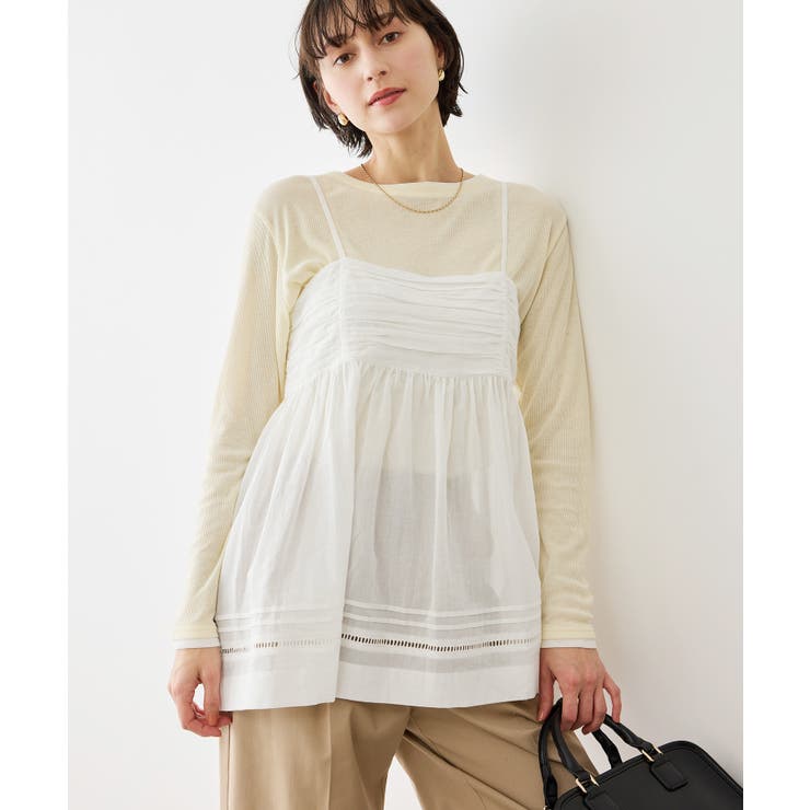 お着軽シャツシリーズ シアーレイヤードキャミソールブラウス/接触冷感・通気性 | ROPE' PICNIC | 詳細画像20 