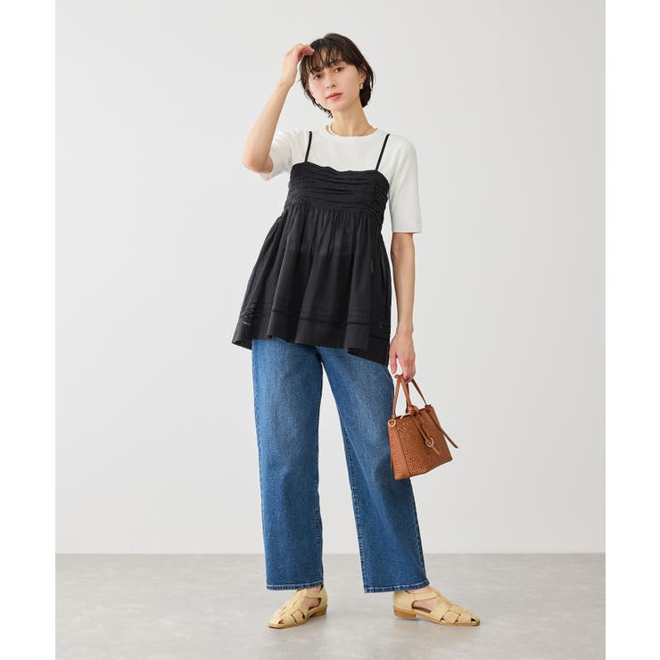 お着軽シャツシリーズ シアーレイヤードキャミソールブラウス/接触冷感・通気性 | ROPE' PICNIC | 詳細画像3 