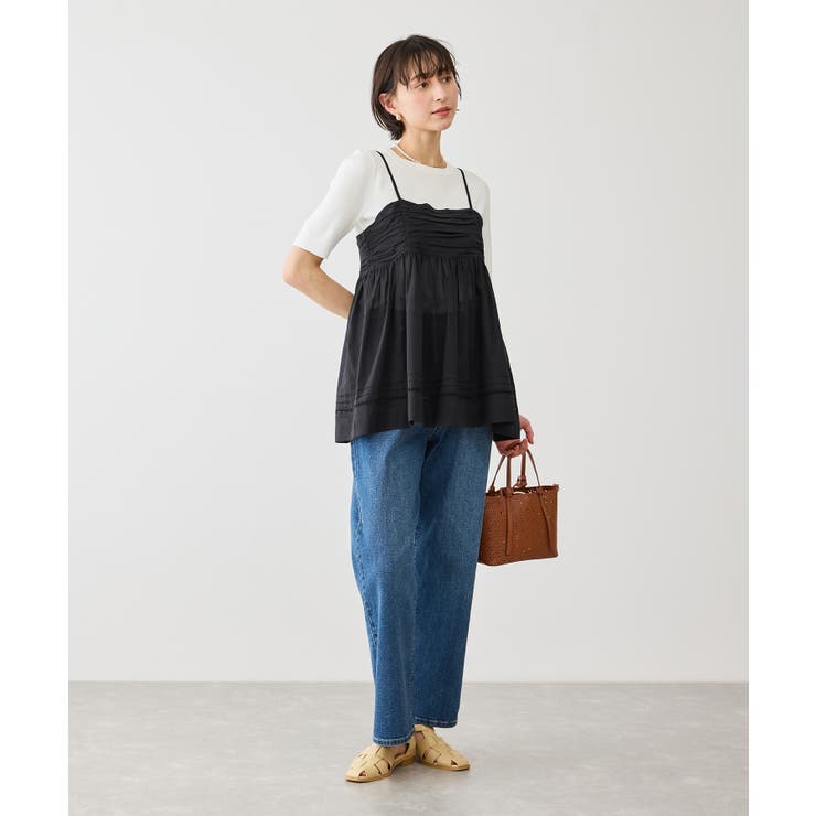 お着軽シャツシリーズ シアーレイヤードキャミソールブラウス/接触冷感・通気性 | ROPE' PICNIC | 詳細画像5 