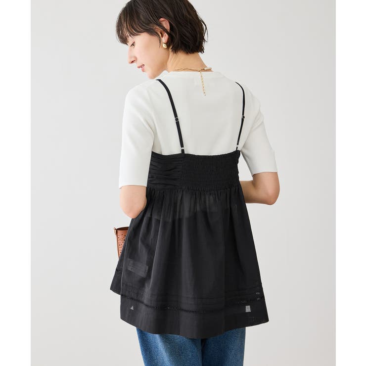 お着軽シャツシリーズ シアーレイヤードキャミソールブラウス/接触冷感・通気性 | ROPE' PICNIC | 詳細画像7 